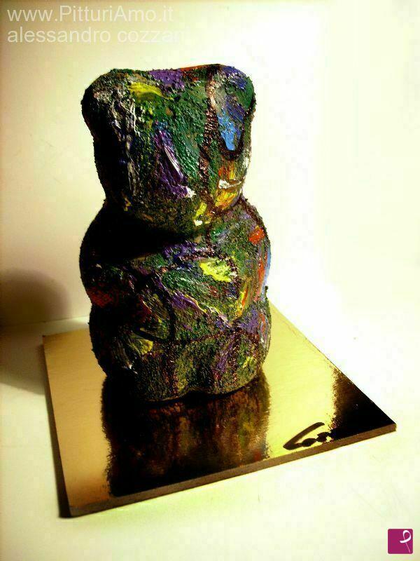 quadri in vendita online - Orso di Color Cozzani Statua opera Design 2009
