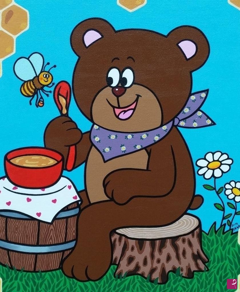 quadri in vendita online - Orso e ape