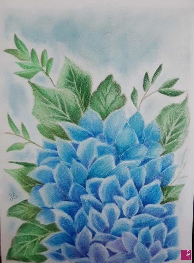 quadri in vendita online - Ortensie blu
