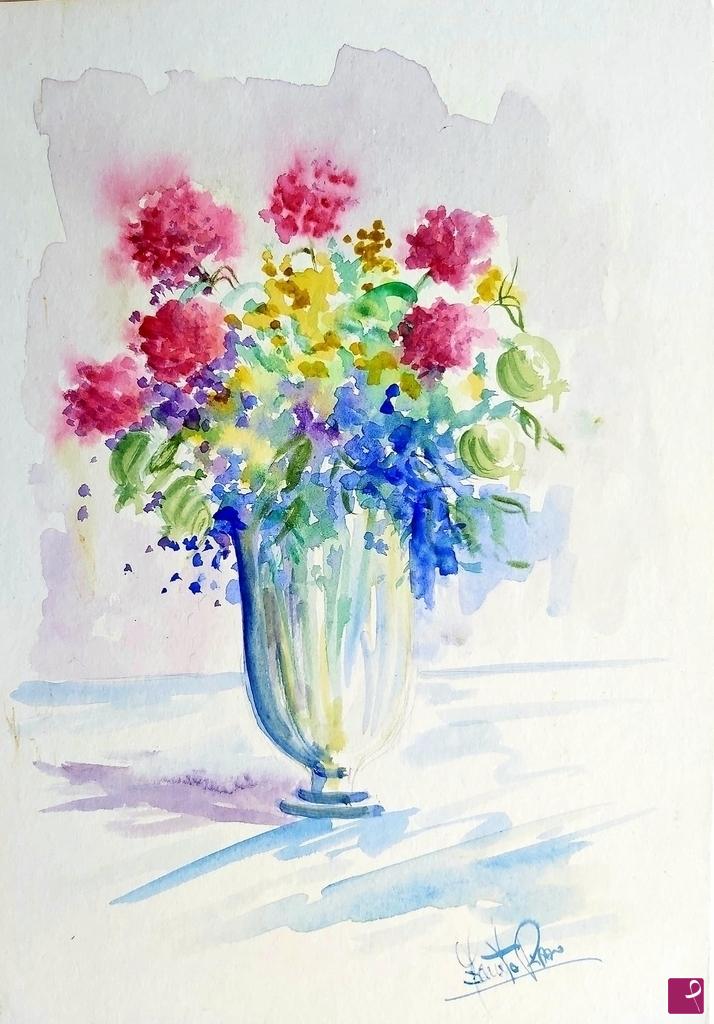 quadri in vendita online - " Ortensie in vaso "