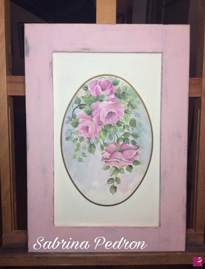 quadri in vendita online - Ovale di rose