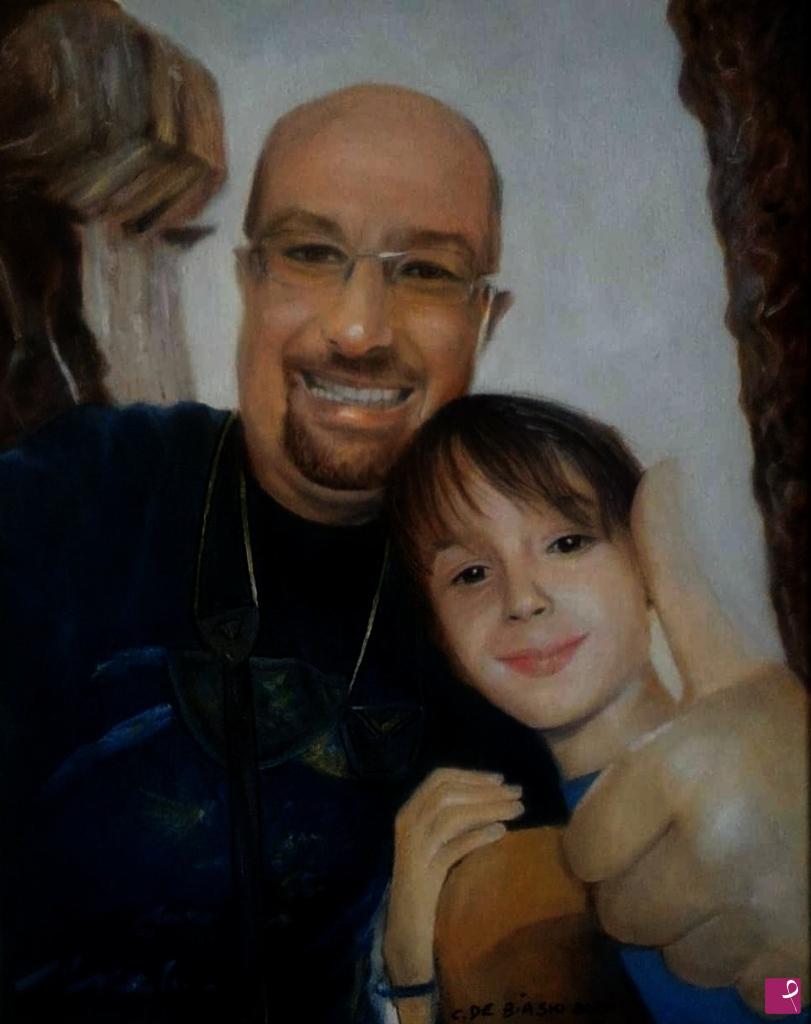 quadri in vendita online - padre  e  figlia