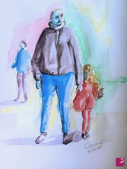 quadri in vendita online - Padre e figlia