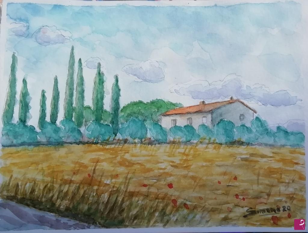 quadri in vendita online - Paesaggio a Castagneto Carducci 