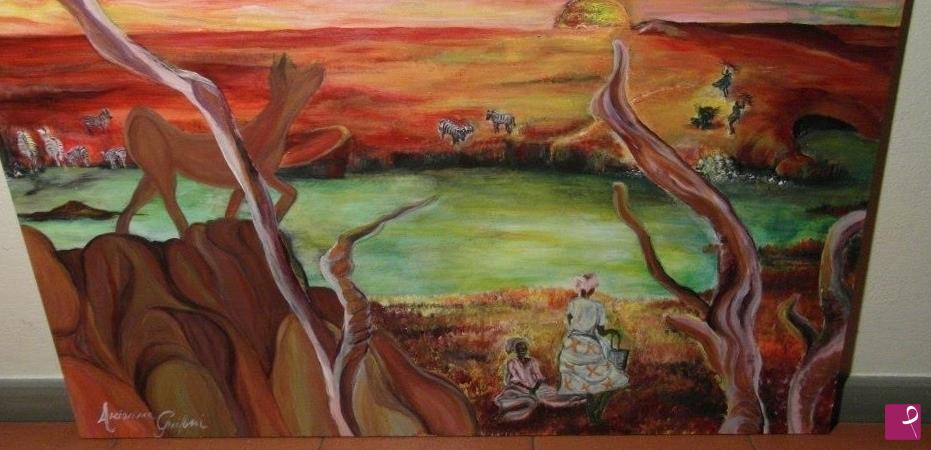 quadri in vendita online - Paesaggio africano