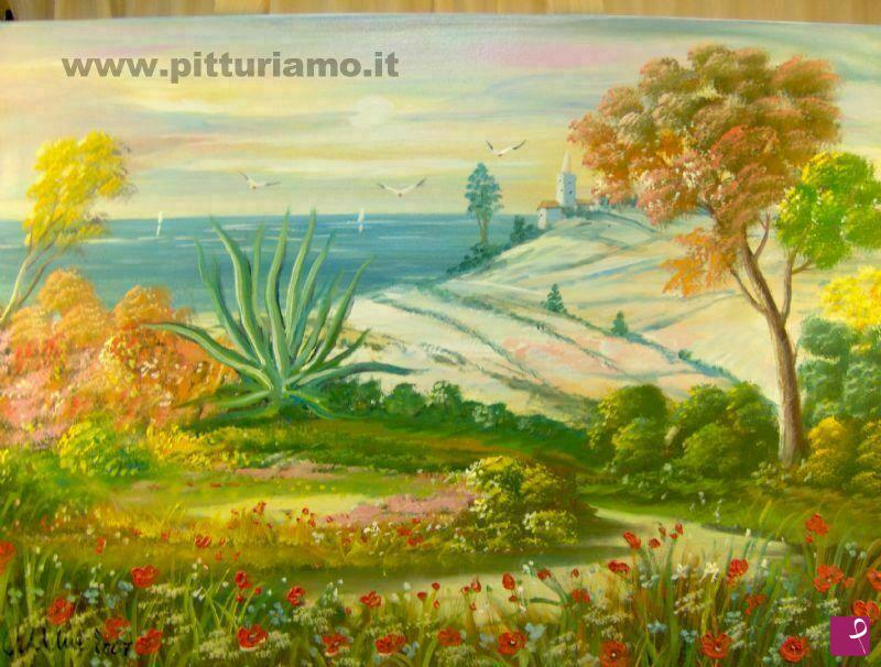 quadri in vendita online - Paesaggio art.67 Costa Azzurra ( Francia)
