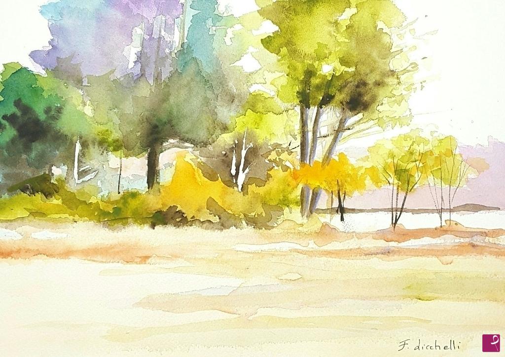 quadri in vendita online - Paesaggio colorato
