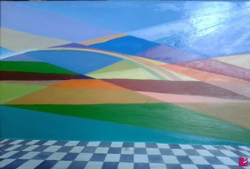 quadri in vendita online - paesaggio con arcobaleno