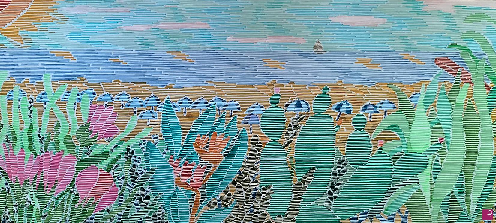 quadri in vendita online - Paesaggio con cactus