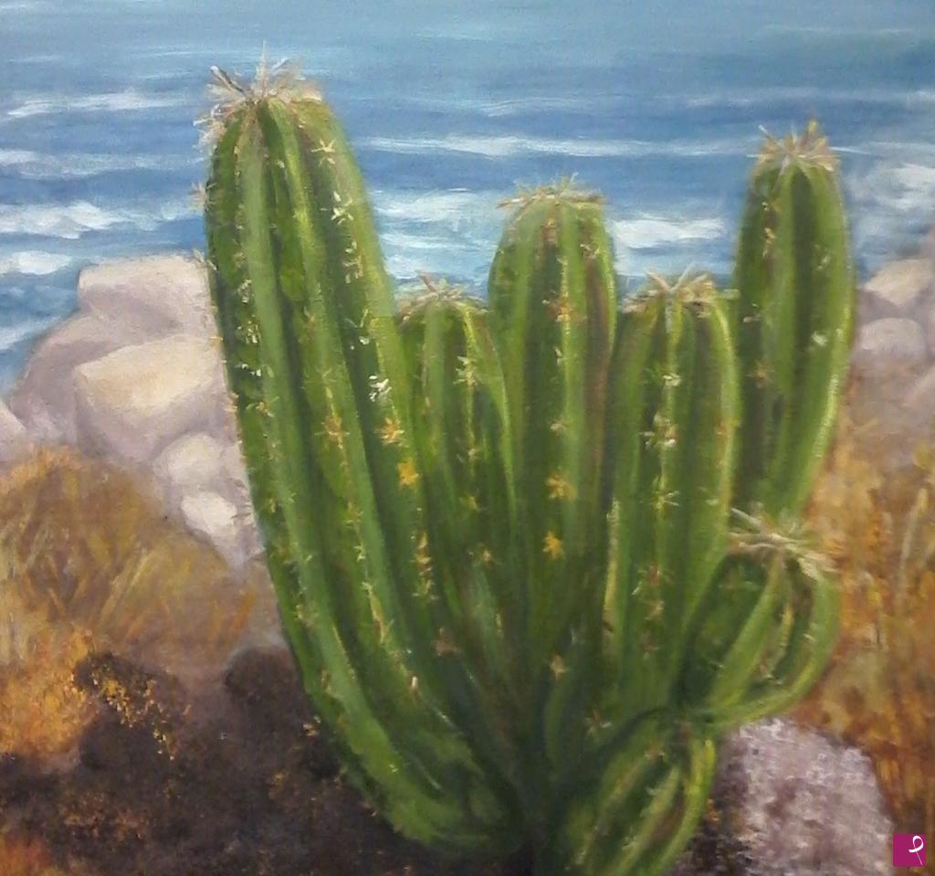 quadri in vendita online - Paesaggio con cactus