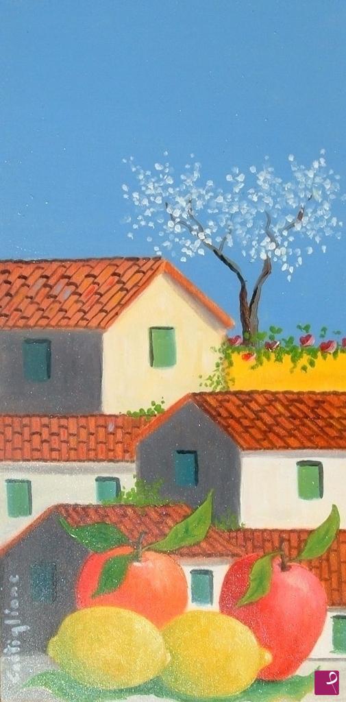 quadri in vendita online - paesaggio con frutta