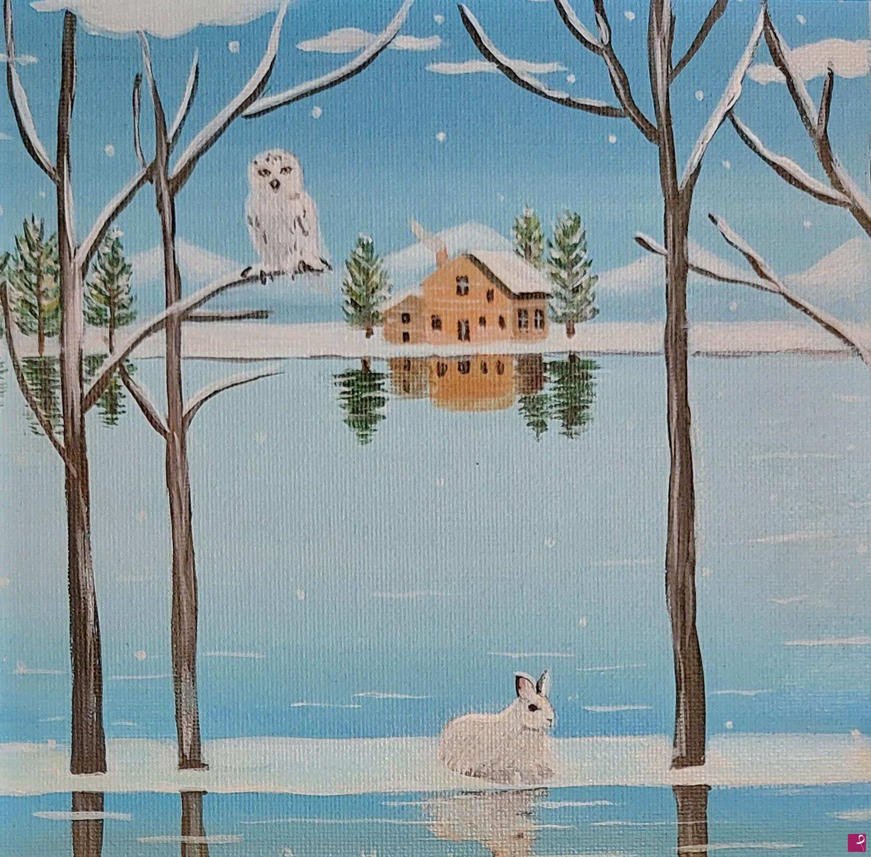 quadri in vendita online - Paesaggio con la neve 3