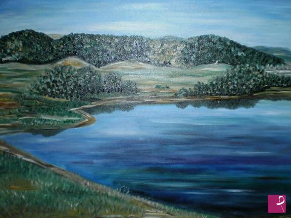 quadri in vendita online - Paesaggio con lago