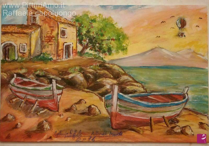 quadri in vendita online - Paesaggio con vista sul mare