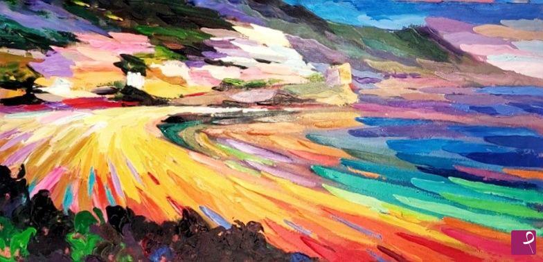 quadri in vendita online - Paesaggio contemporaneo: Amalfi