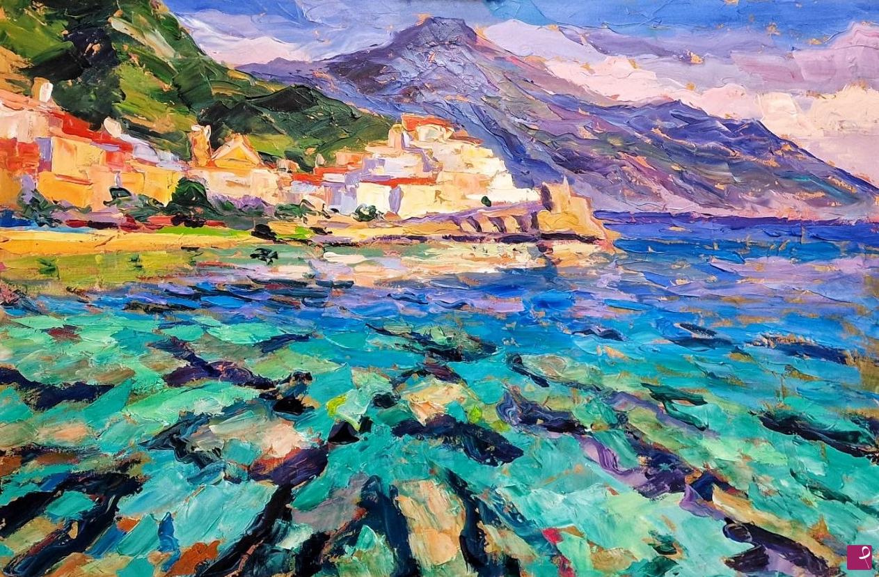 quadri in vendita online - paesaggio contemporaneo: Amalfi, trasparenze