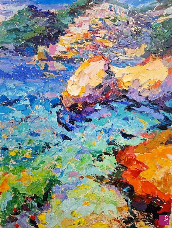 quadri in vendita online - paesaggio contemporaneo: costiera, Positano