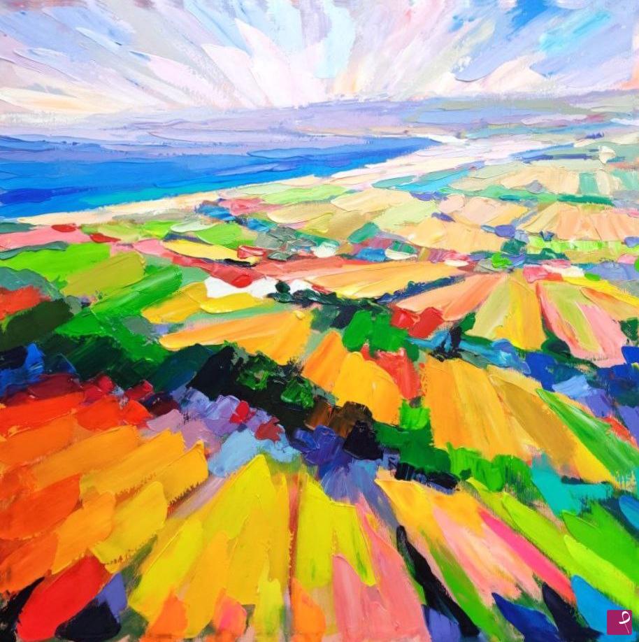 quadri in vendita online - Paesaggio Contemporaneo: le colline di Tortoreto