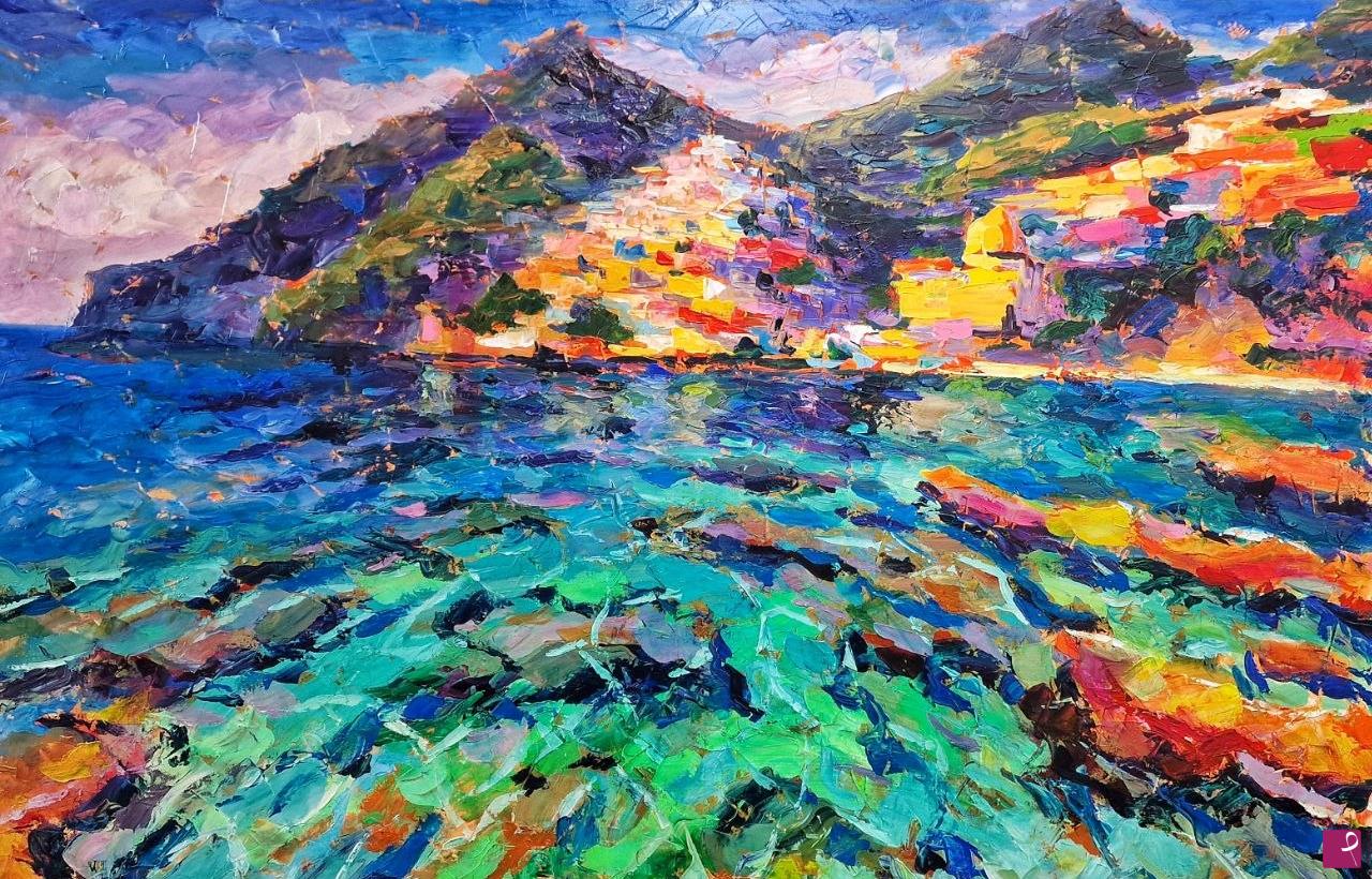 quadri in vendita online - Paesaggio contemporaneo: Positano trasparenze 2026