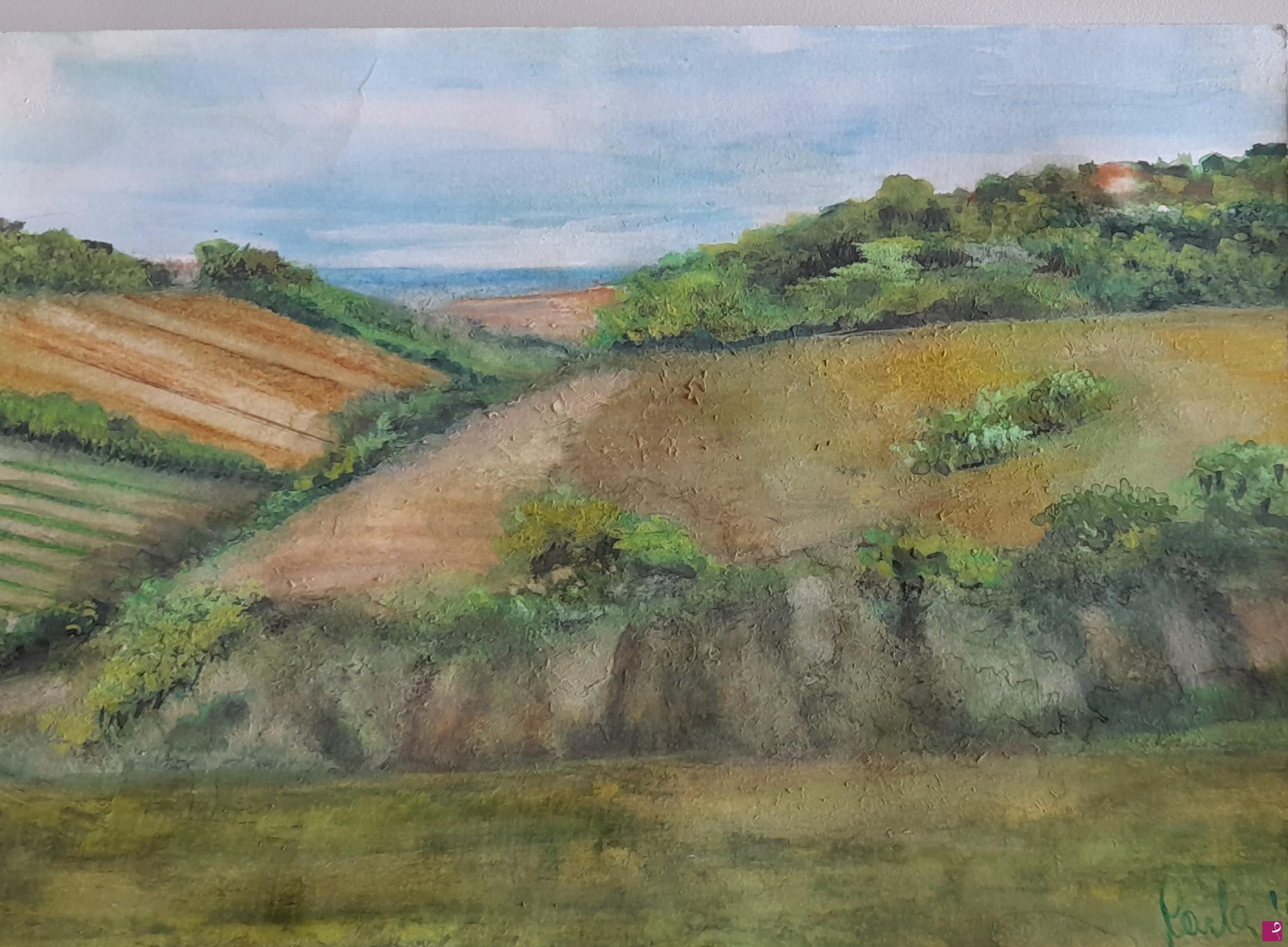 quadri in vendita online - Paesaggio d'Abruzzo