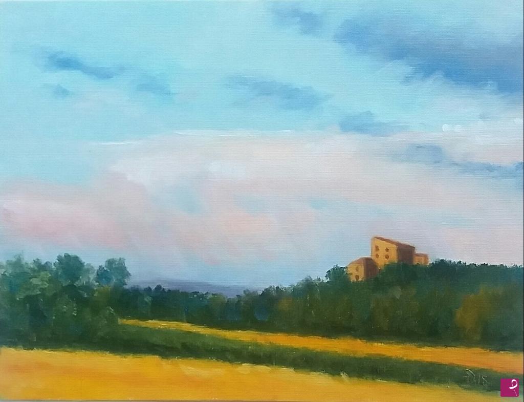 quadri in vendita online - Paesaggio della Provenza - campo di grano