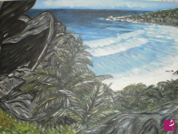 quadri in vendita online - Paesaggio delle Seychelles