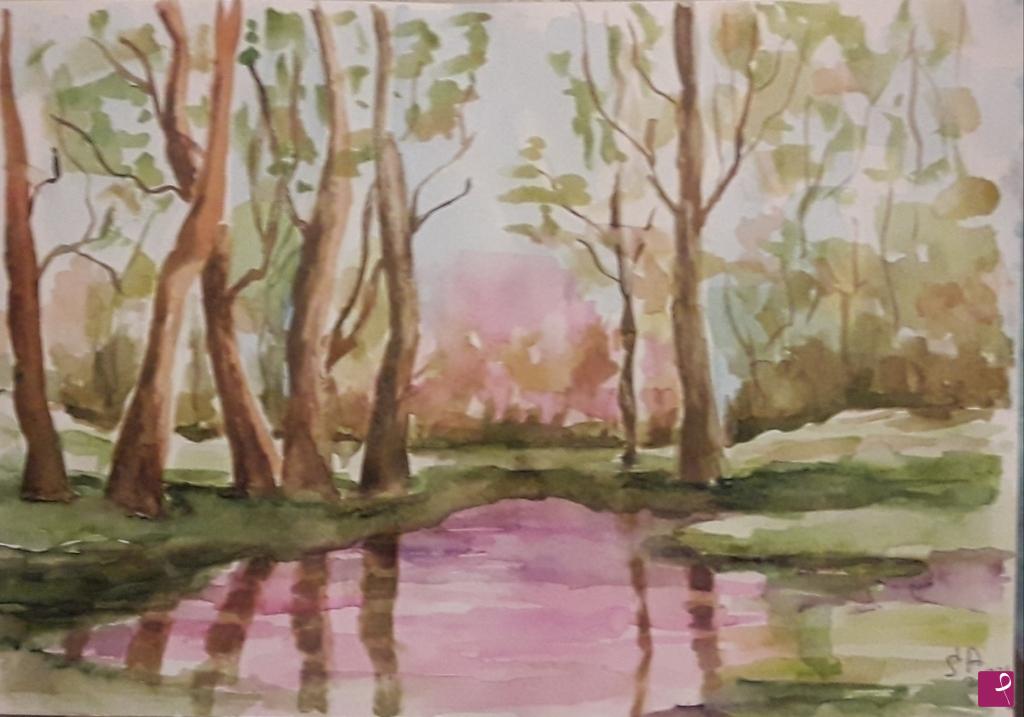 quadri in vendita online - Paesaggio di bosco
