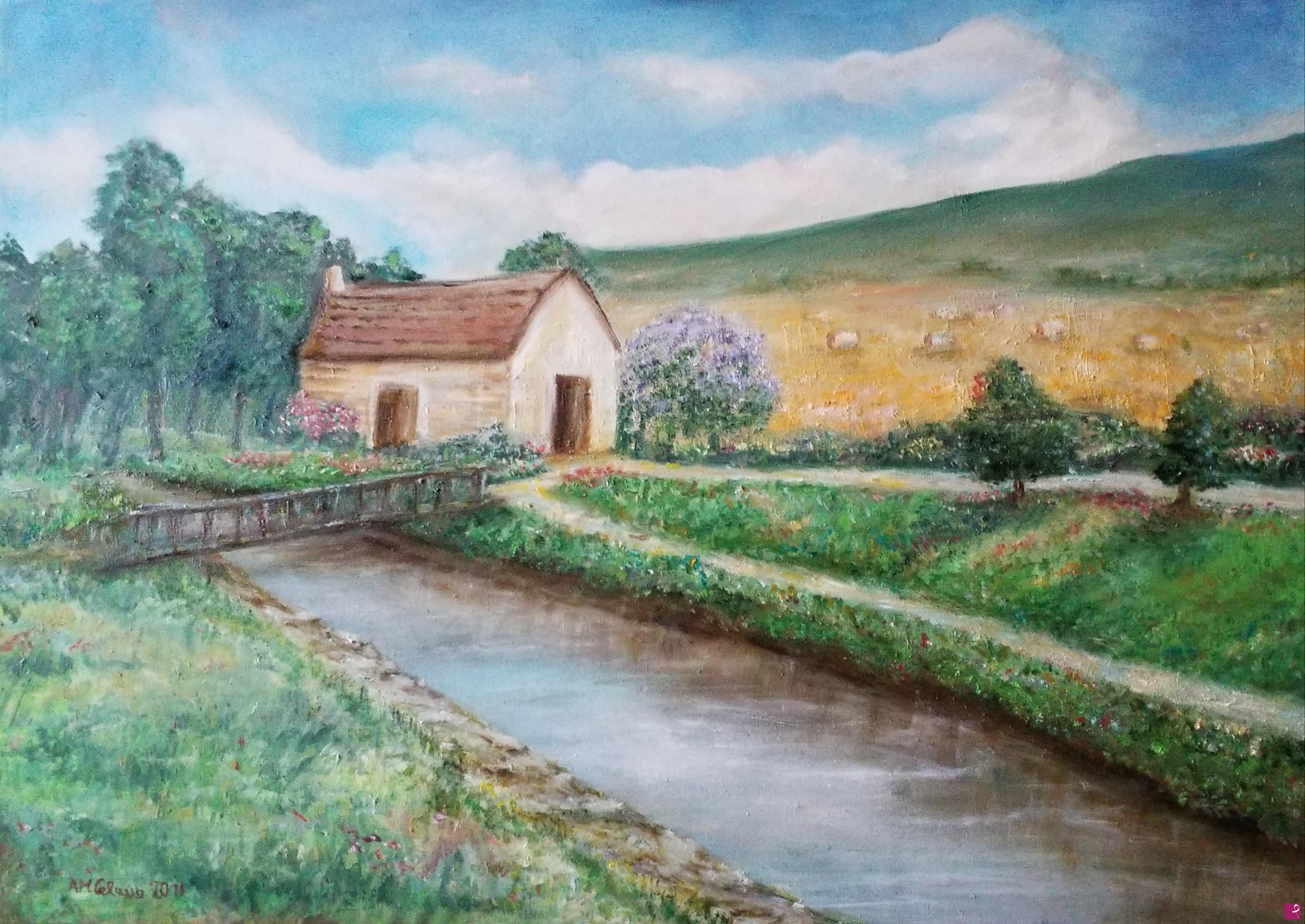 quadri in vendita online - Paesaggio di campagna