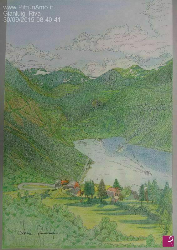quadri in vendita online - Paesaggio di Geiranger (Norvegia)