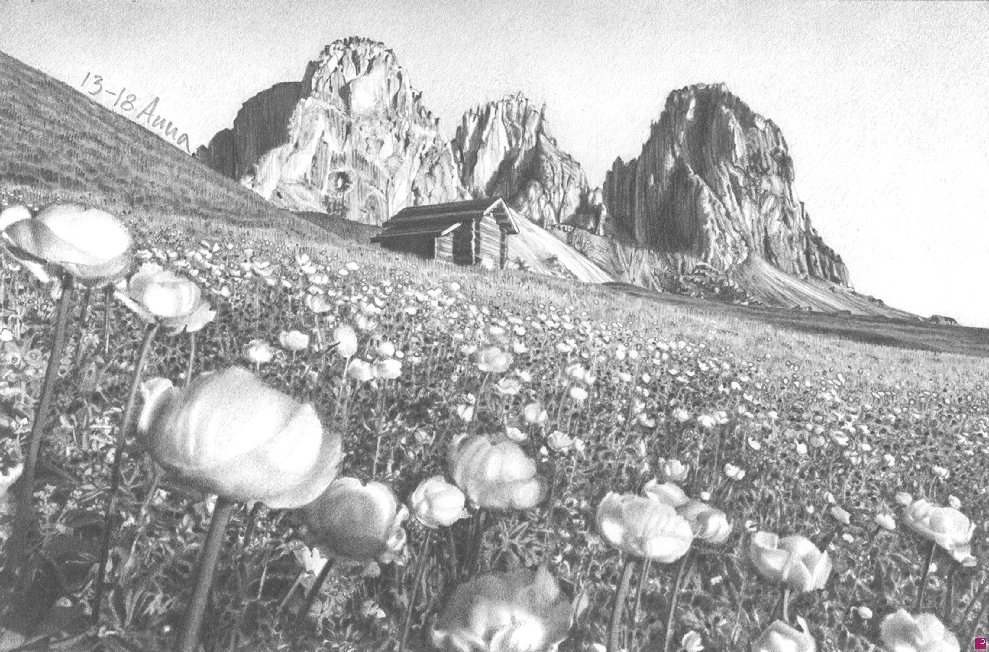 quadri in vendita online - Paesaggio di montagna.