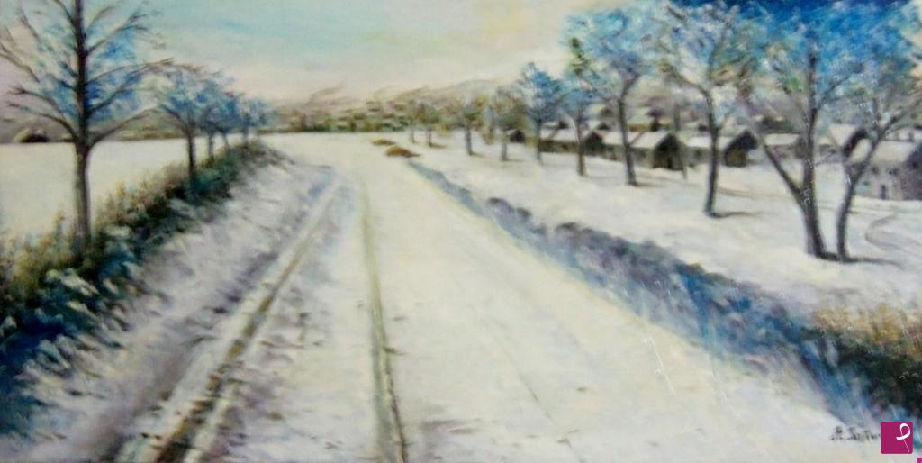 quadri in vendita online - paesaggio di neve