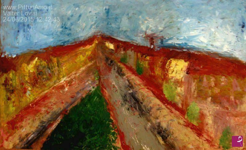 quadri in vendita online - Paesaggio Eberwaldestrasse - (Ciclo: REISE REISE)