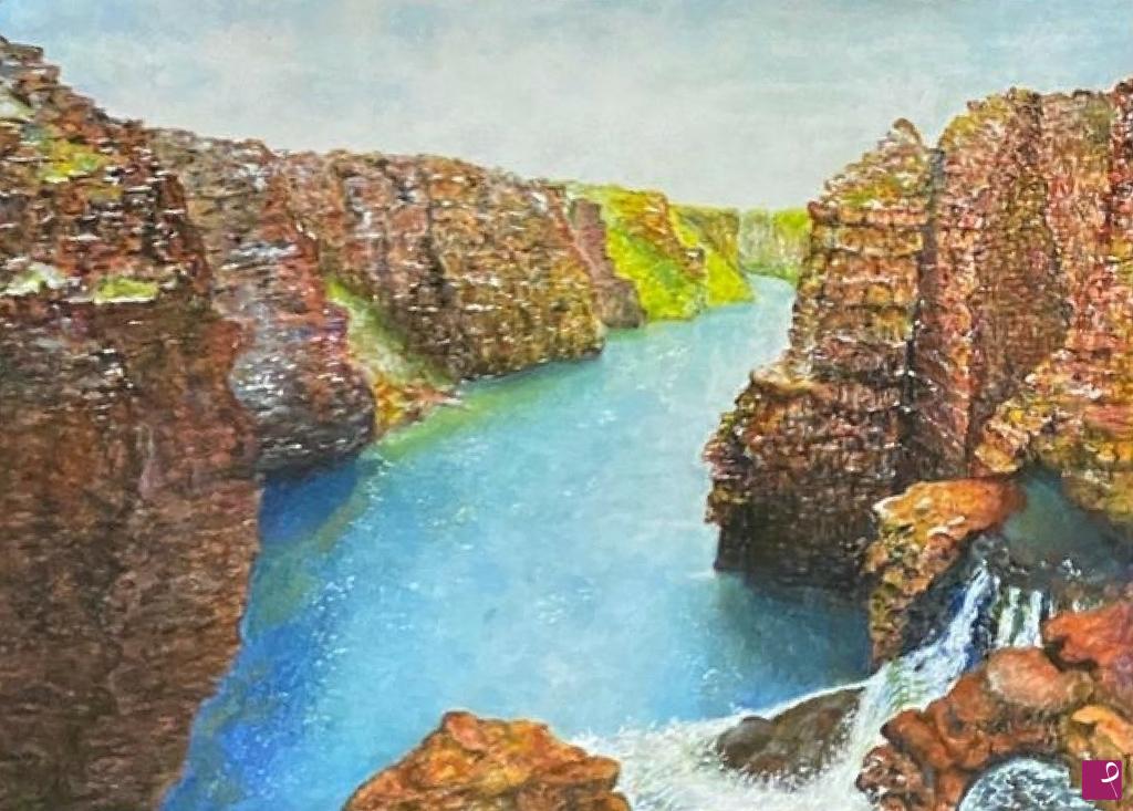 quadri in vendita online - Paesaggio fiume