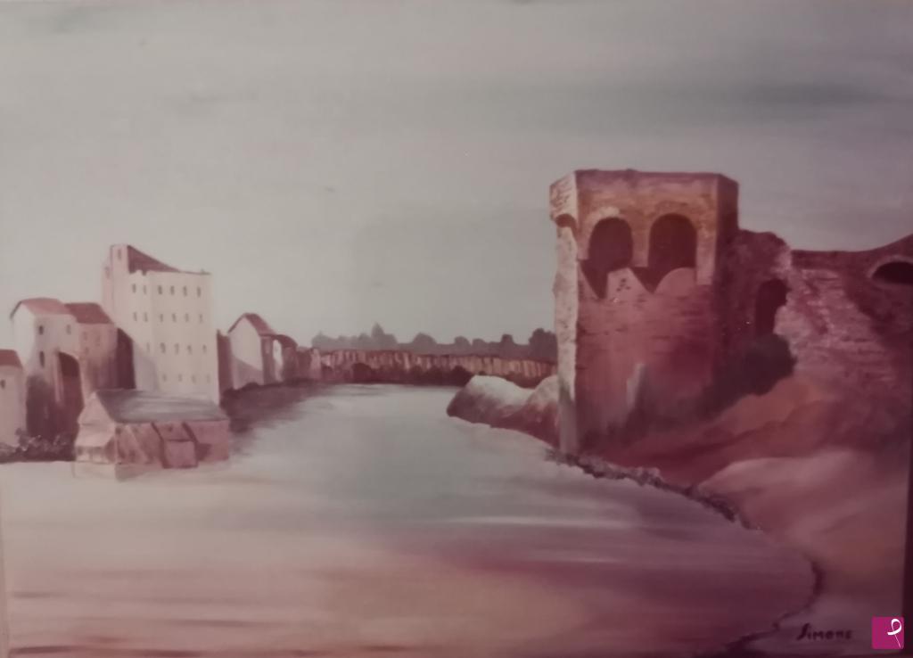 quadri in vendita online - Paesaggio fiume