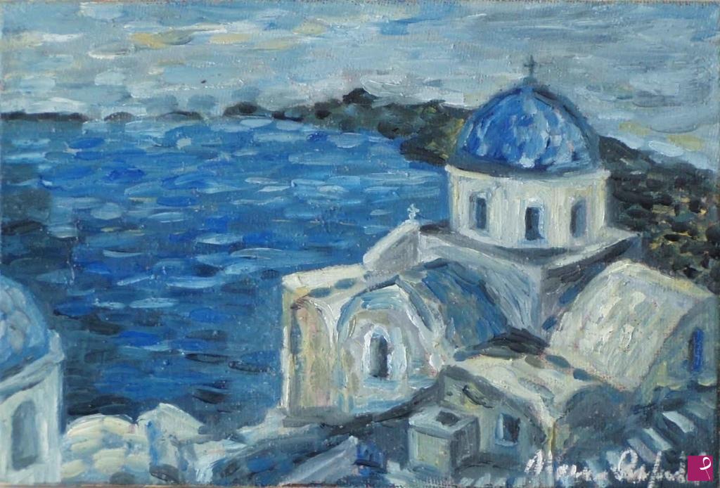 quadri in vendita online - Paesaggio greco