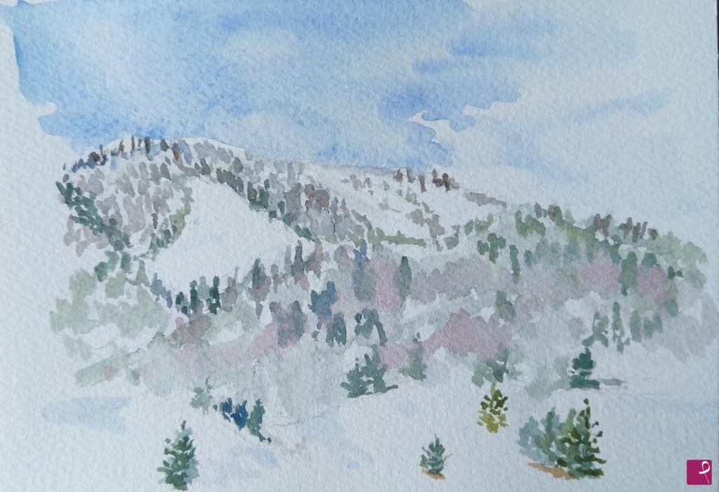 quadri in vendita online - Paesaggio innevato - Folgaria 2019