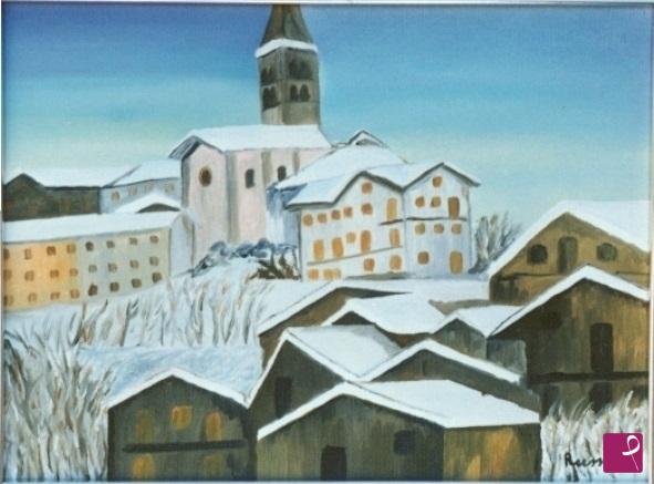 quadri in vendita online - Paesaggio Innevato