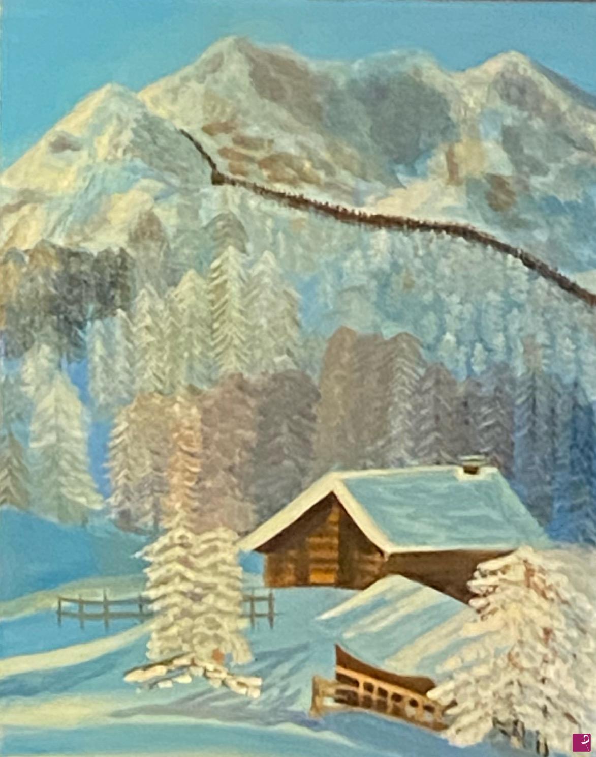 quadri in vendita online - Paesaggio innevato 