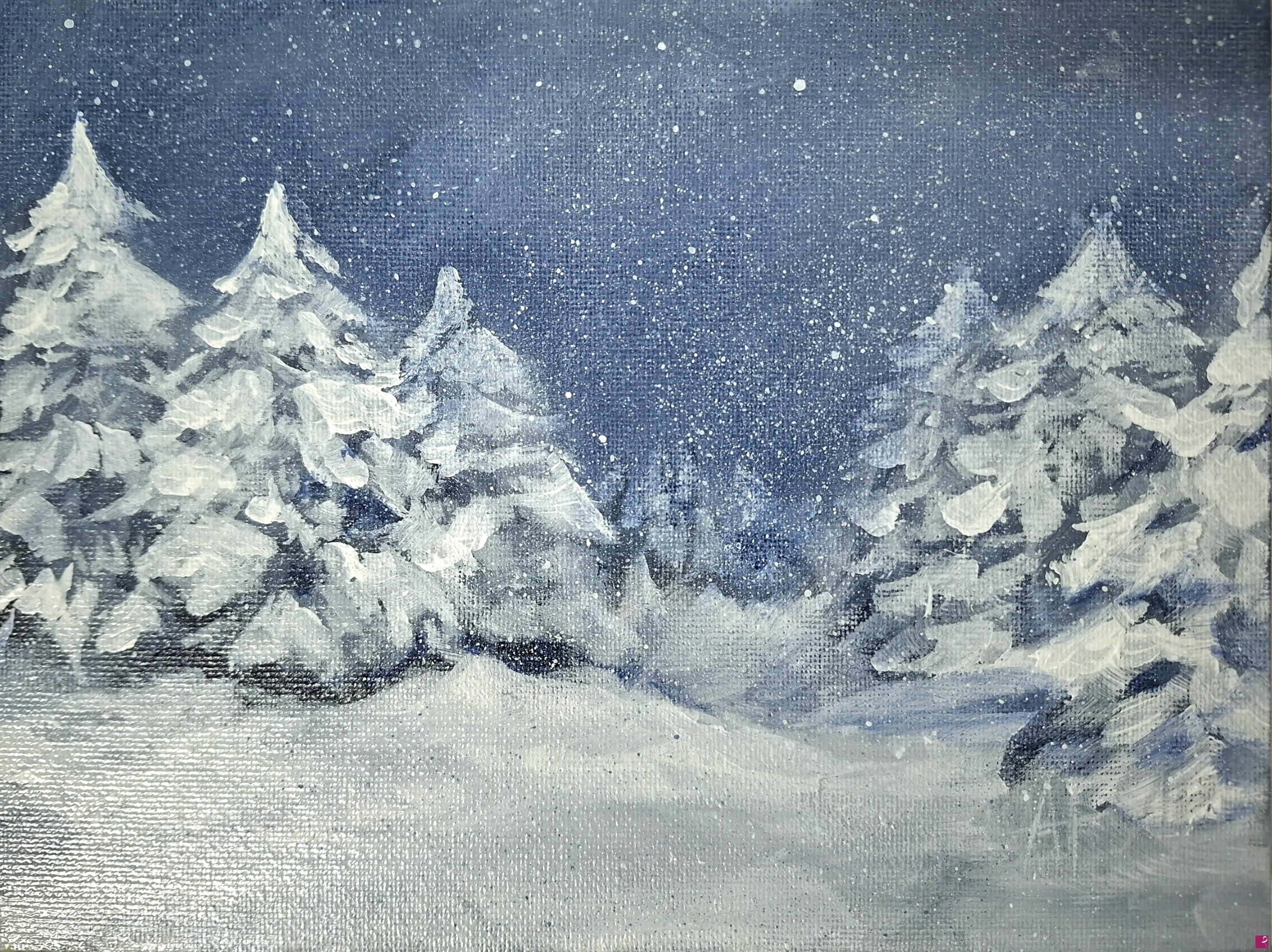 quadri in vendita online - Paesaggio innevato