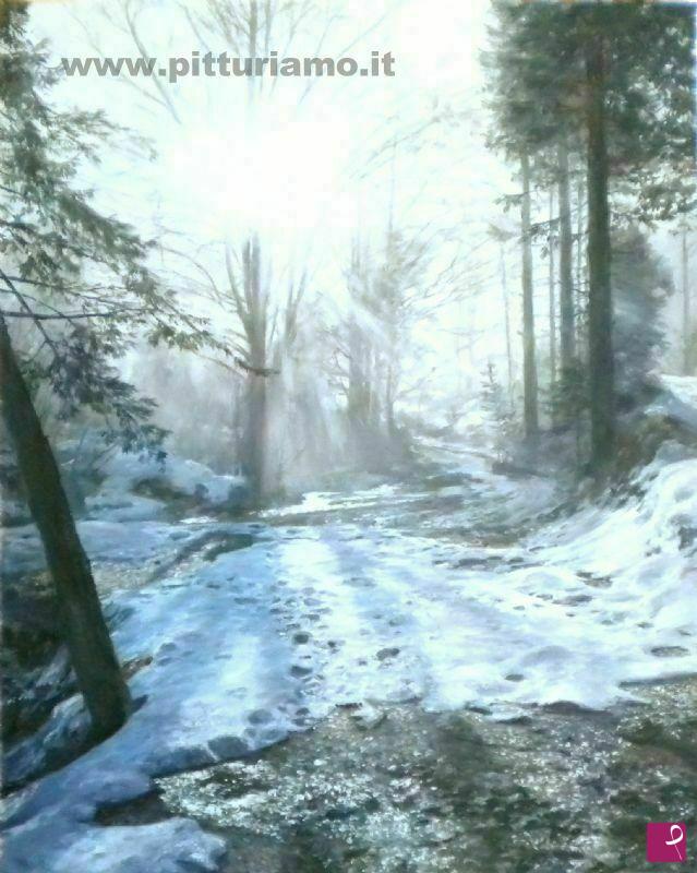 quadri in vendita online - paesaggio invernale
