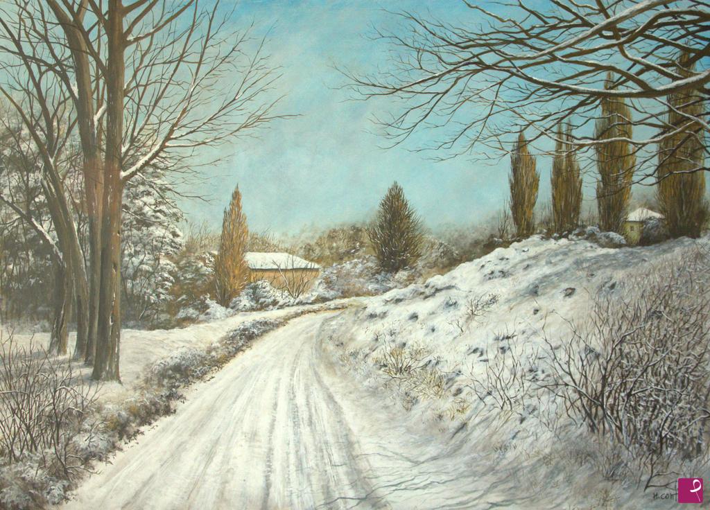 quadri in vendita online - Paesaggio invernale