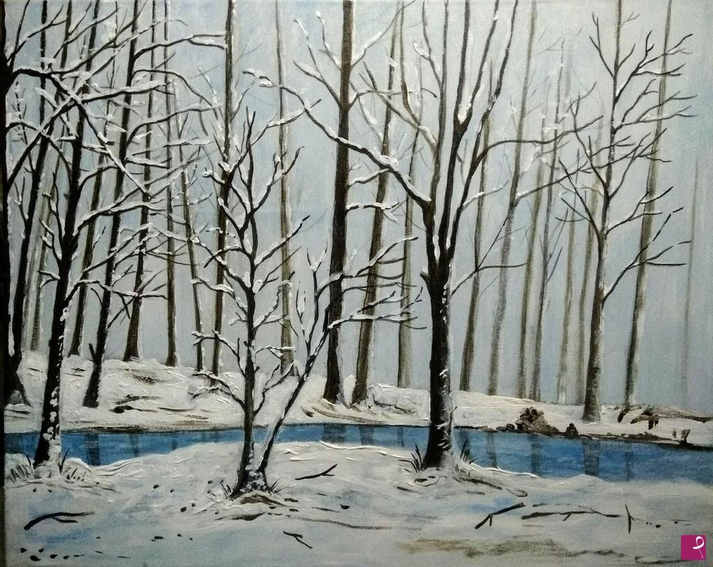 quadri in vendita online - Paesaggio Invernale