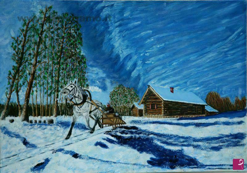 quadri in vendita online - Paesaggio invernale
