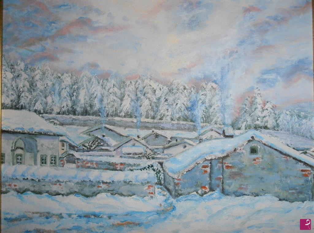 quadri in vendita online - Paesaggio invernale