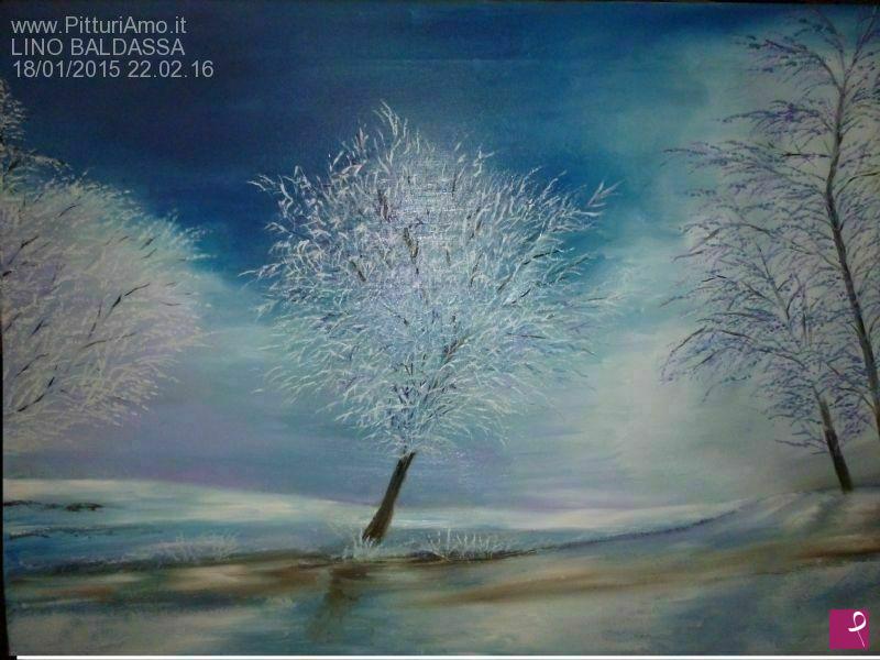 quadri in vendita online - PAESAGGIO INVERNALE