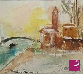 quadri in vendita online - Paesaggio invernale