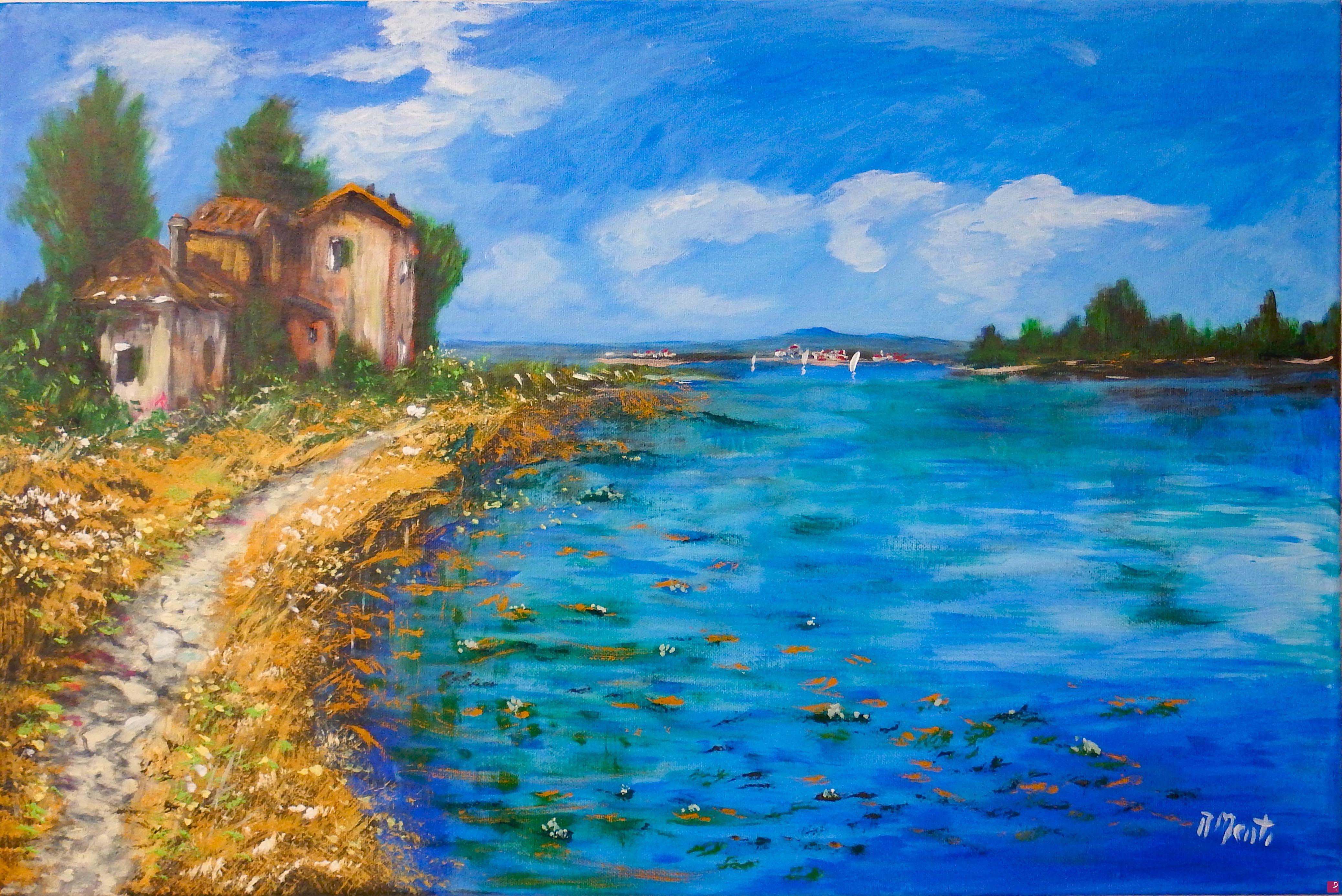 quadri in vendita online - Paesaggio lacustre