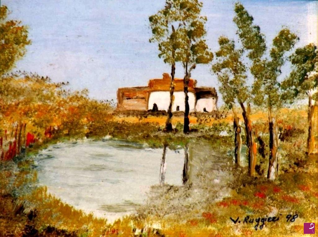 quadri in vendita online - PAESAGGIO LACUSTRE