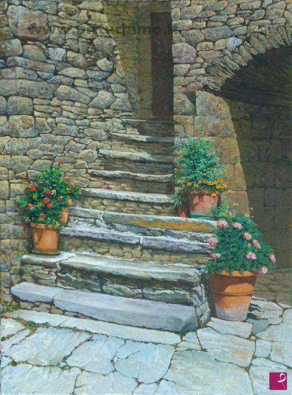 quadri in vendita online - Paesaggio ligure