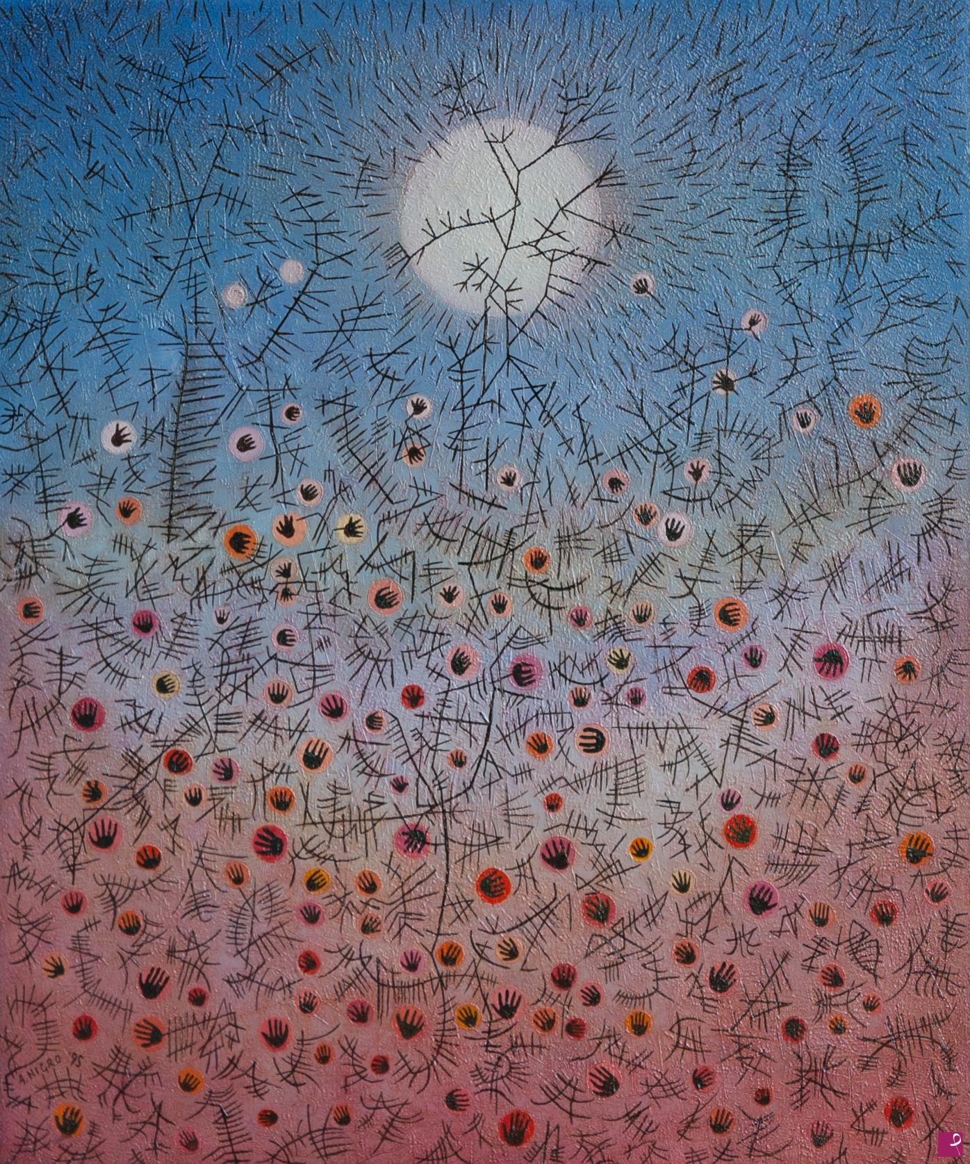 quadri in vendita online - Paesaggio lunare, 1995